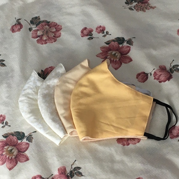 Fair Yellow, Solid Quality Face Mask - Picture 5 of 6